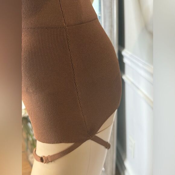 NWT Brown bandeau Ribbed Two-Piece Set - Picture 5 of 5
